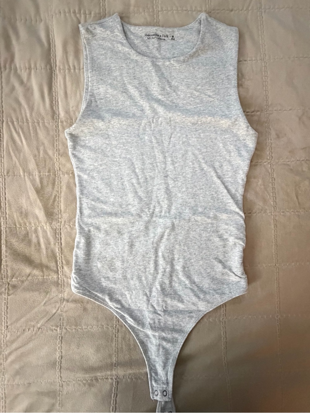 Abercrombie & Fitch Soft A&F Collection Gray Sleeveless Bodysuit Size M